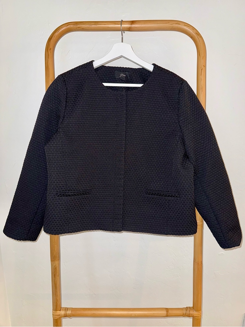 J. Crew Blazer Jacket 16 Black Textured